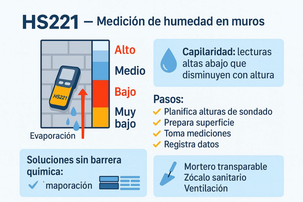 Capilaridad: diagnóstico y solución con HS-221.