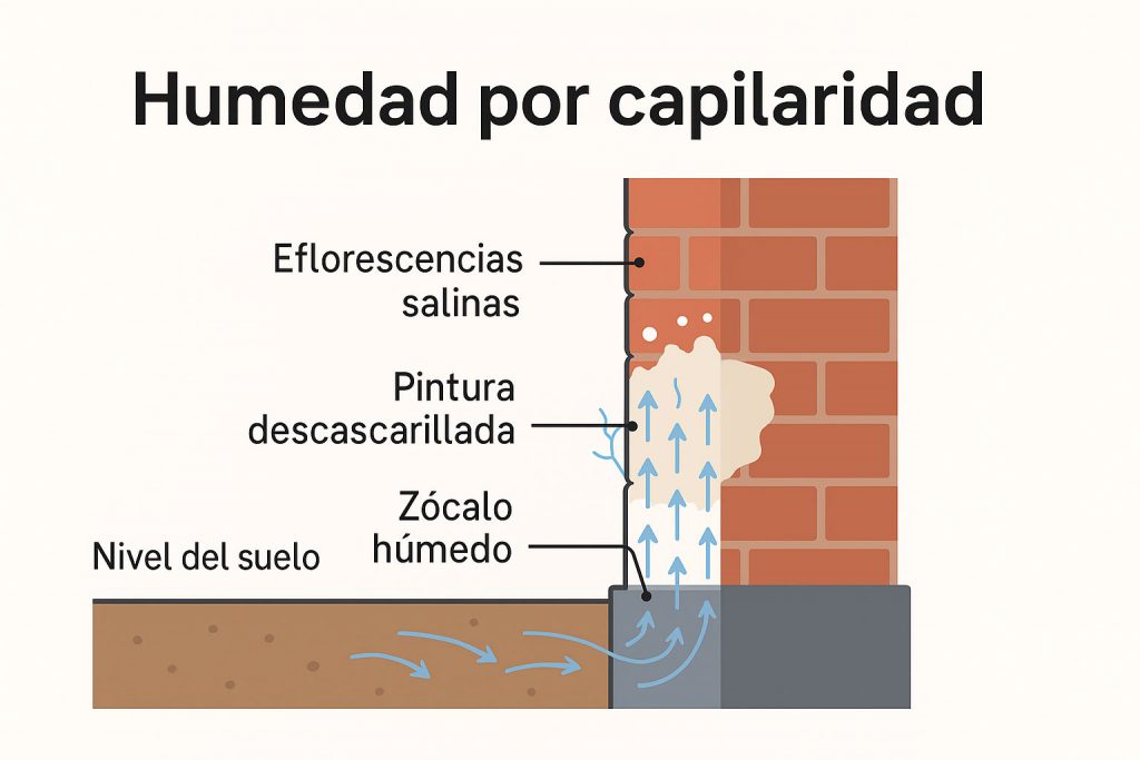 Humedadad por capilaridad en Cantabria